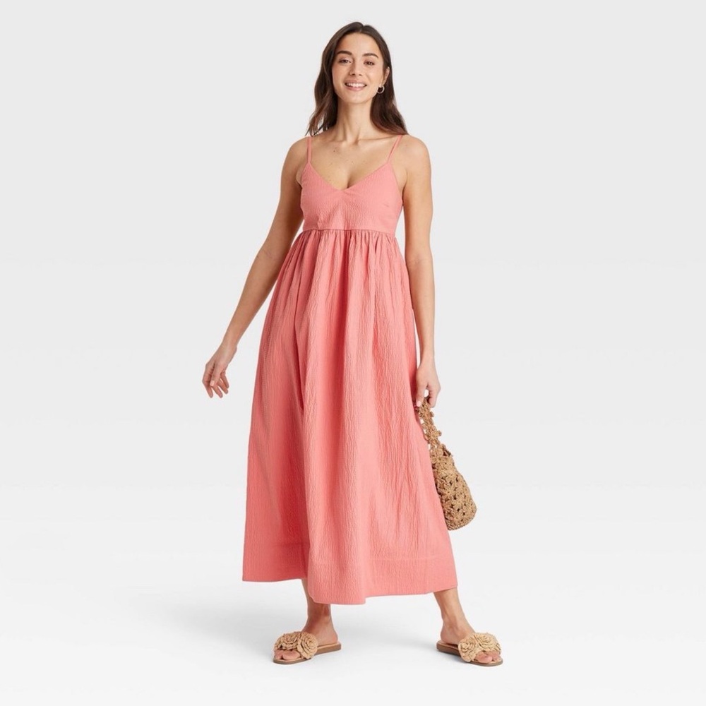 A New Day maxi women's seersucker a line dress size XL